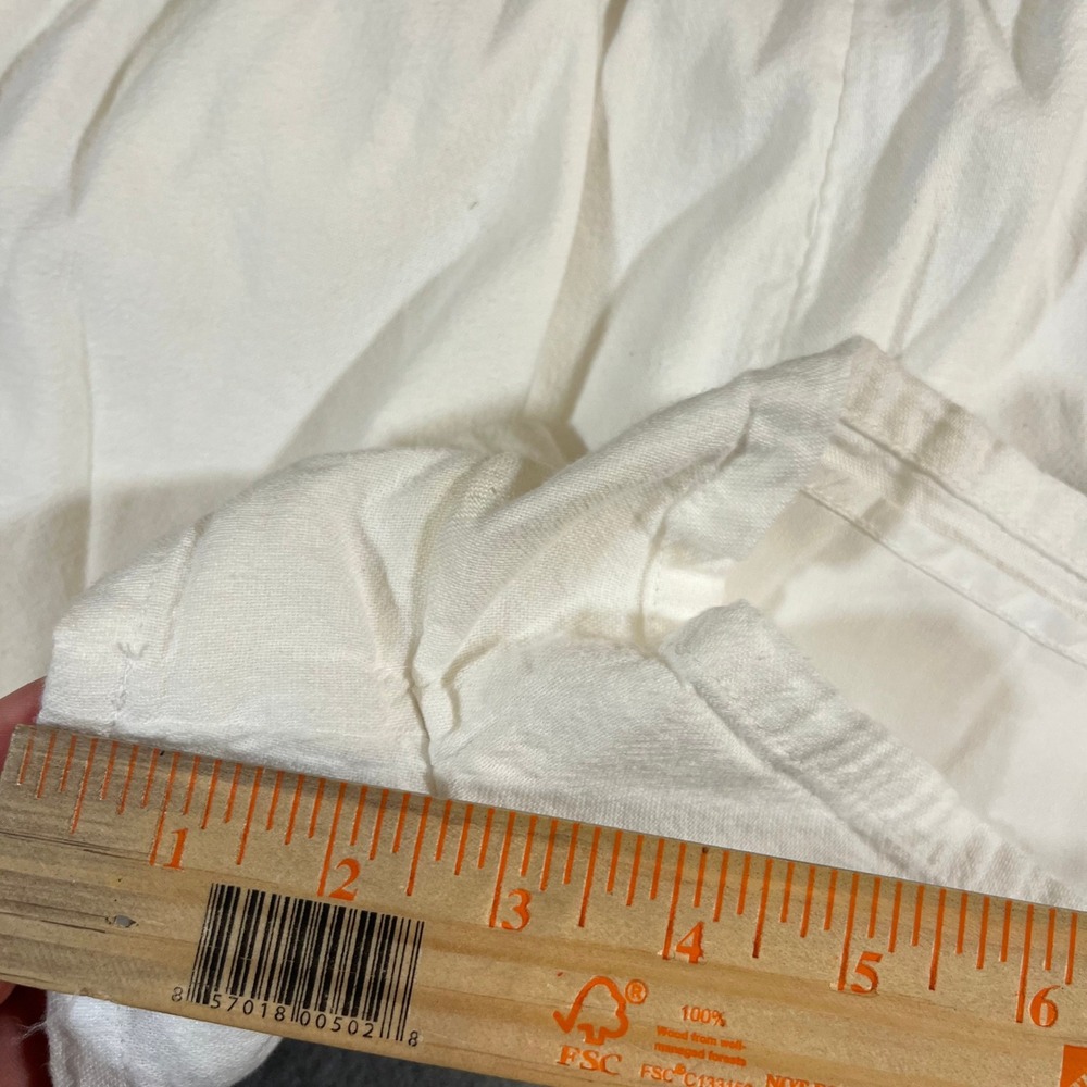 Hollister White Ultra High Rise Linen Shorts Women's‎ XS Summer Blend - Picture 8 of 8